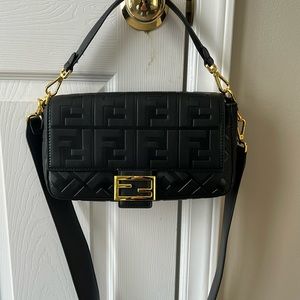 Black & Gold Crossbody or Clutch